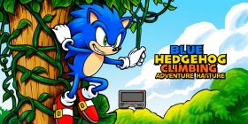 Sega's Rare Hand-Drawn Mega Drive Blue Hedgehog Climbing Adventure