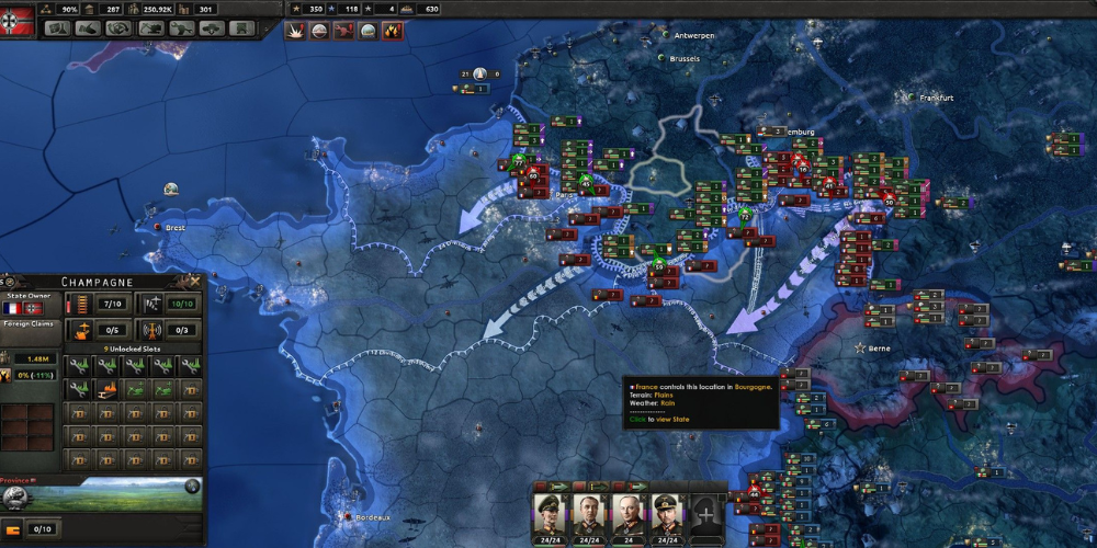 Hearts of Iron IV gameplay