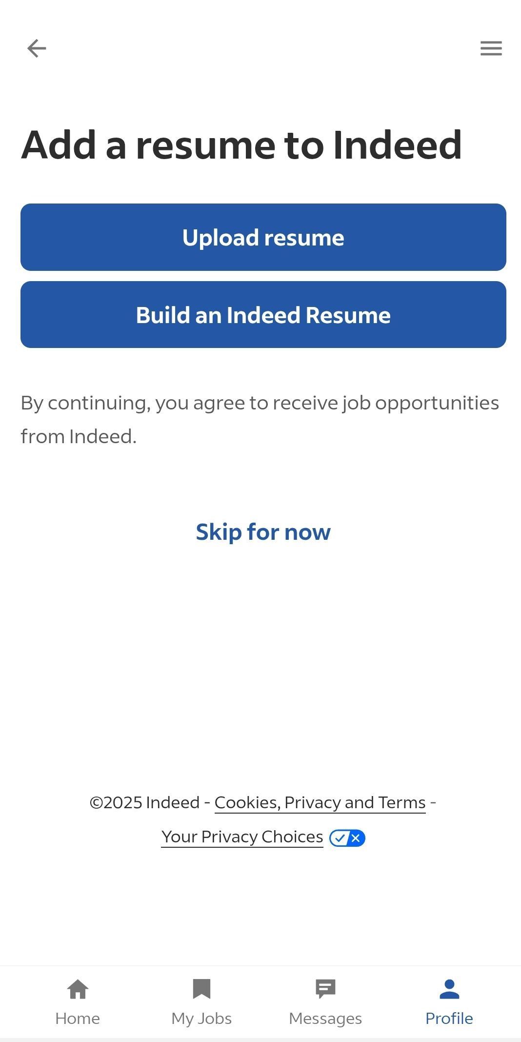 Indeed Job Search Screenshot