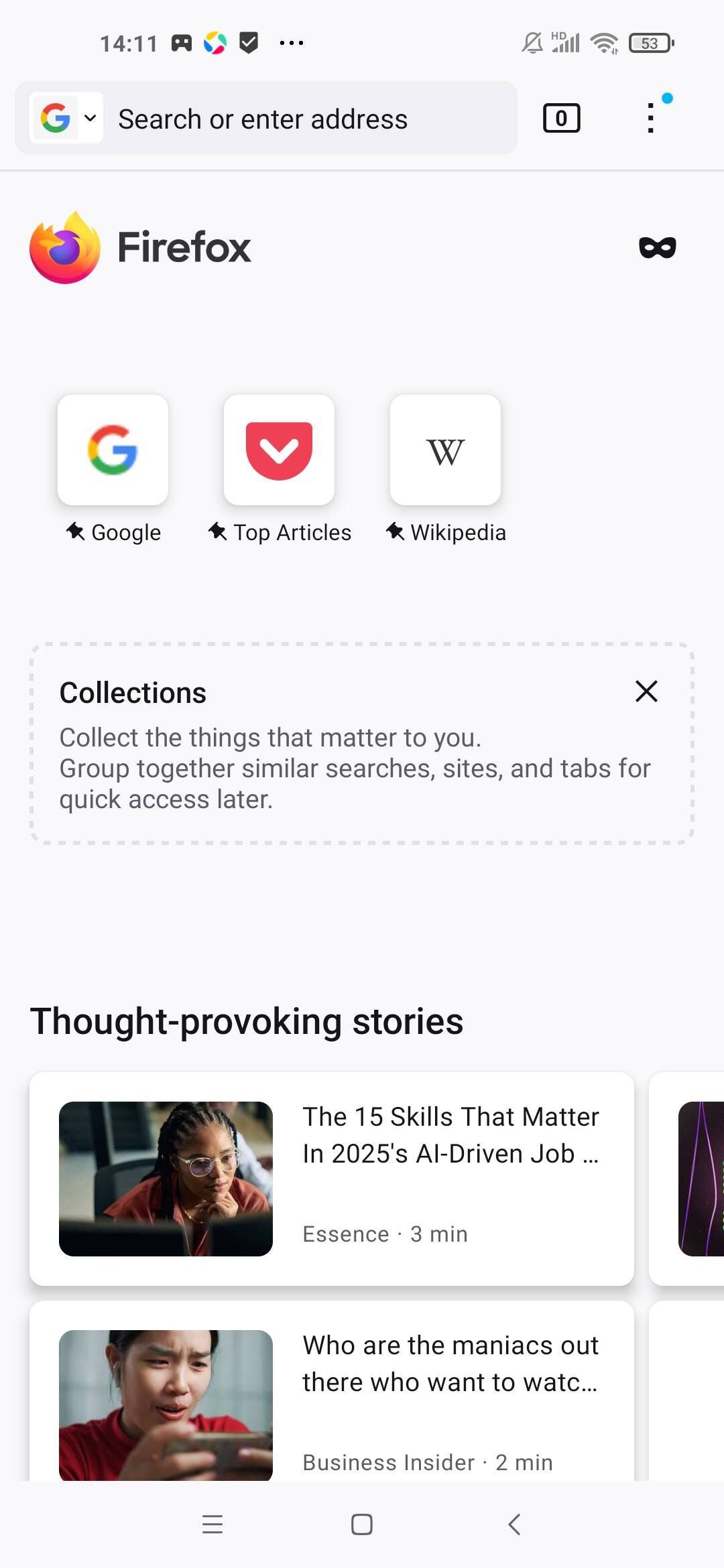 Firefox Fast & Private Browser Screenshot