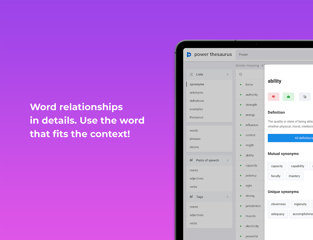 Power Thesaurus Screenshot