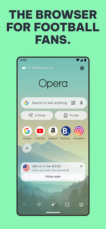 Opera: Private Web Browser Screenshot