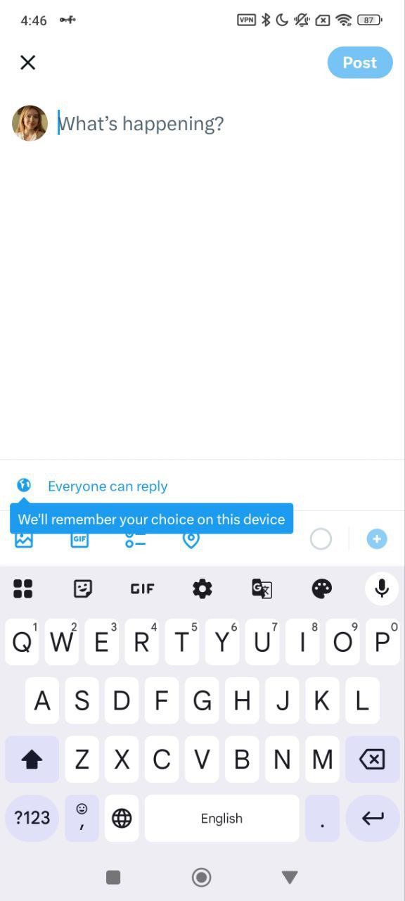 X App Screenshot