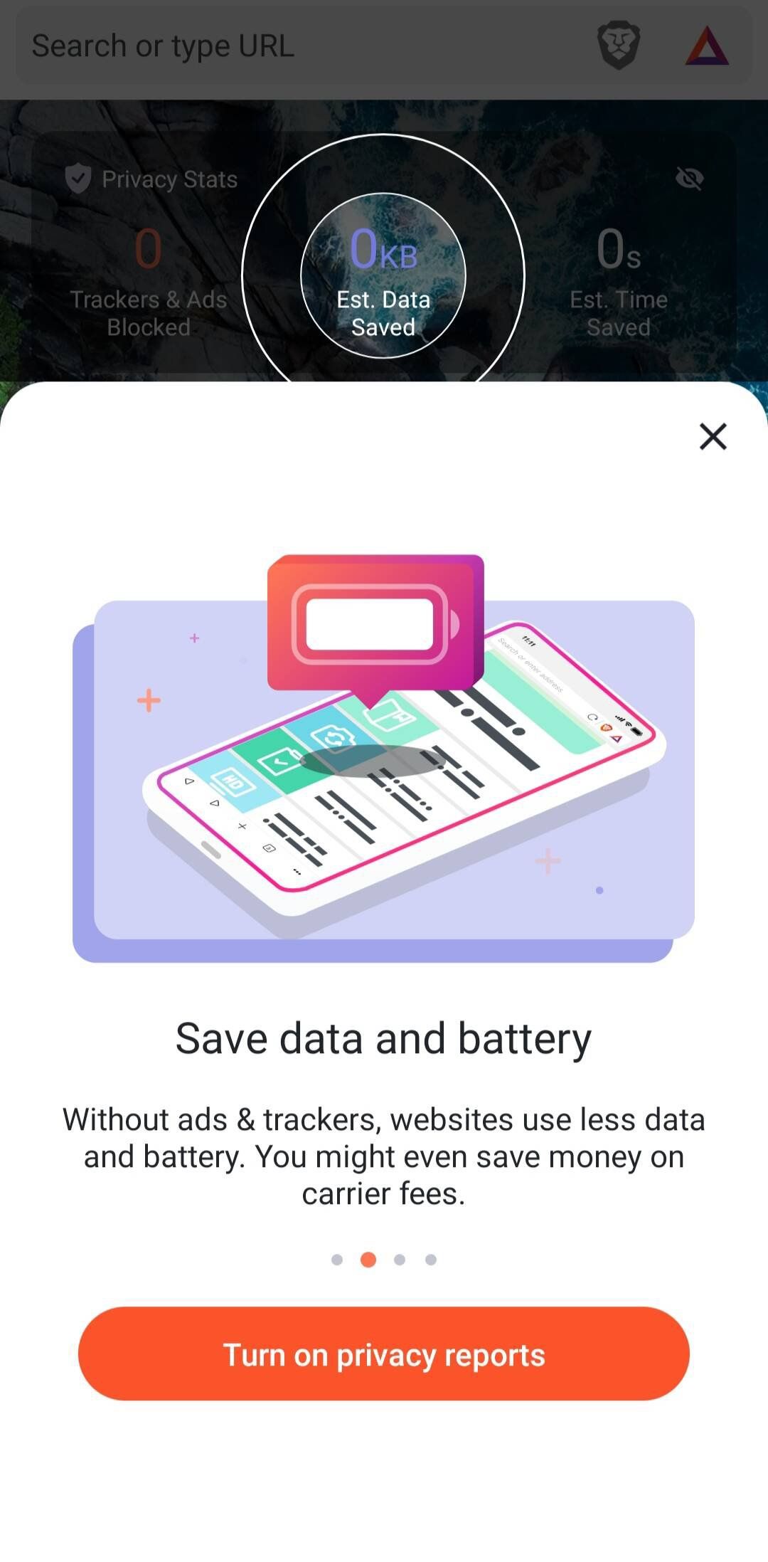 Brave Private Web Browser, VPN Screenshot