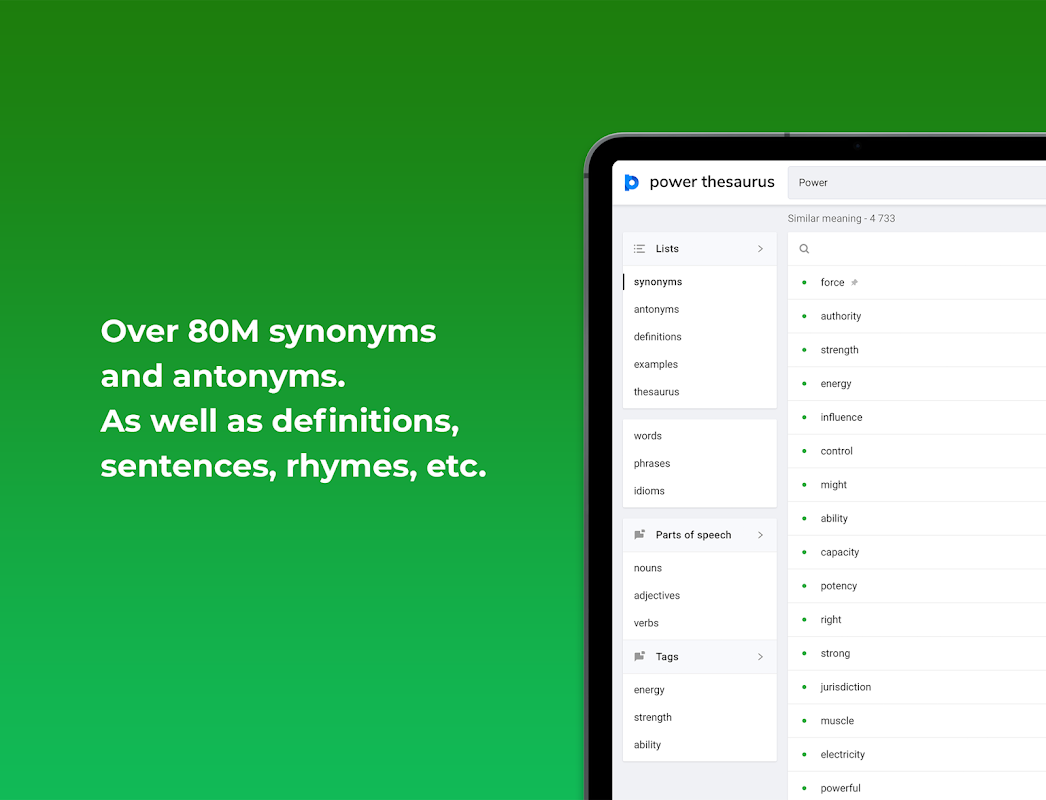 Power Thesaurus Screenshot