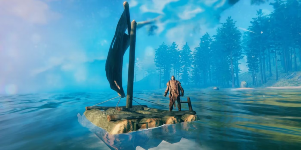 rafting in valheim gameplay screenshot