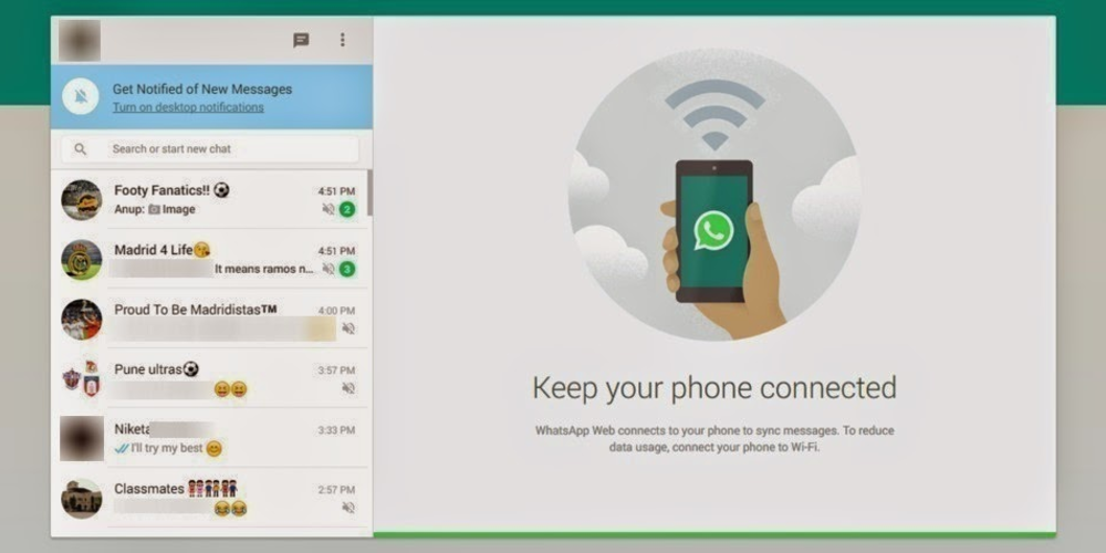 WhatsApp Web phone connect